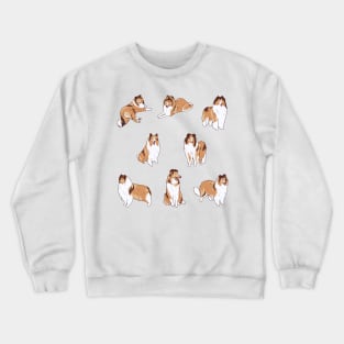 Collie rough dog pack Crewneck Sweatshirt